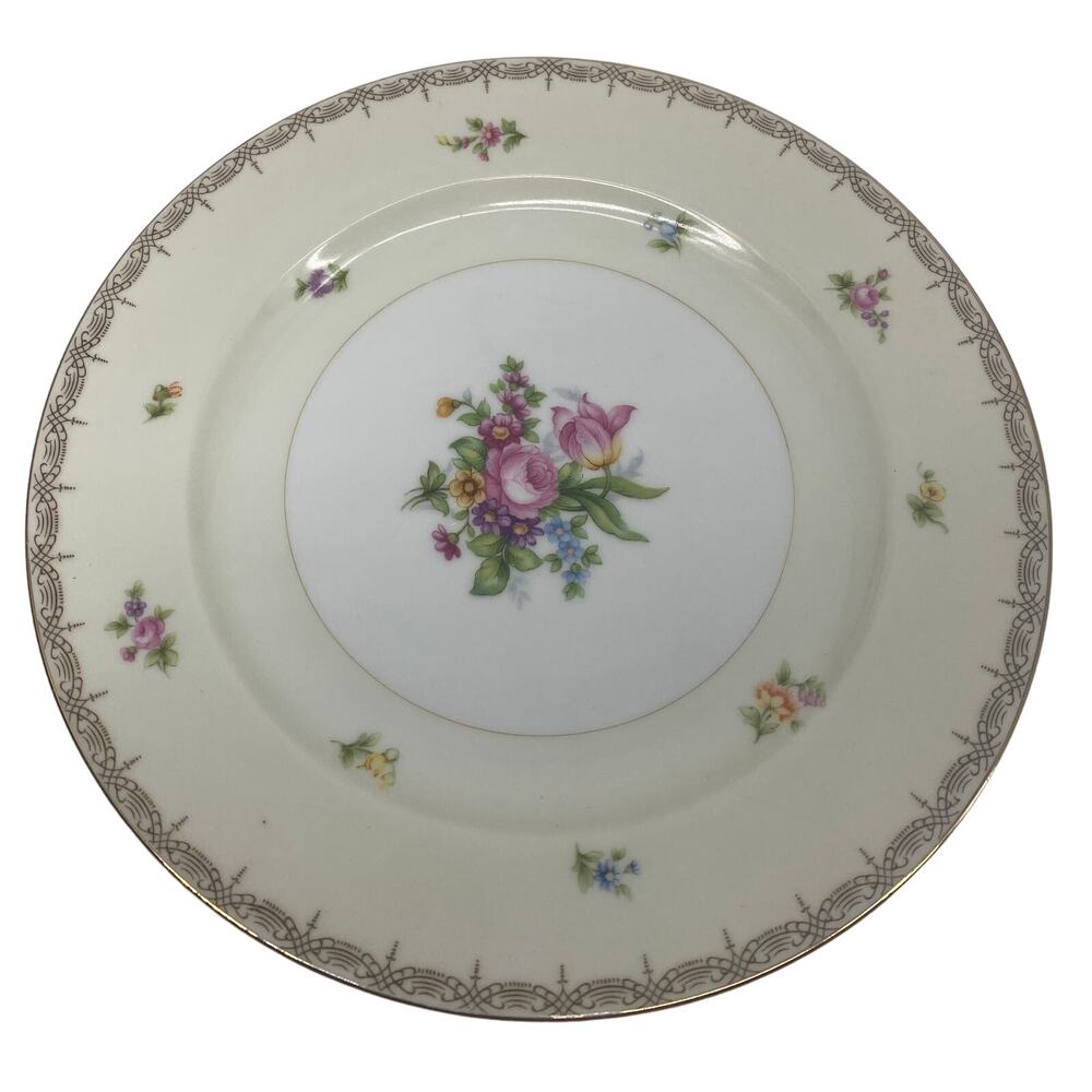 Vintage Meito China Hand Painted Made In Japan Salad Plate 10 "